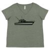 Curvy Collection Women's Fine Jersey V-Neck Tee Thumbnail