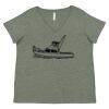 Curvy Collection Women's Fine Jersey V-Neck Tee Thumbnail