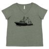 Curvy Collection Women's Fine Jersey V-Neck Tee Thumbnail