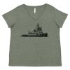 Curvy Collection Women's Fine Jersey V-Neck Tee Thumbnail