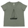 Curvy Collection Women's Fine Jersey V-Neck Tee Thumbnail