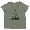Curvy Collection Women's Fine Jersey V-Neck Tee Thumbnail