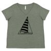 Curvy Collection Women's Fine Jersey V-Neck Tee Thumbnail