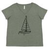 Curvy Collection Women's Fine Jersey V-Neck Tee Thumbnail