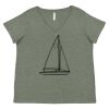 Curvy Collection Women's Fine Jersey V-Neck Tee Thumbnail