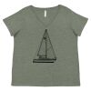 Curvy Collection Women's Fine Jersey V-Neck Tee Thumbnail