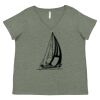 Curvy Collection Women's Fine Jersey V-Neck Tee Thumbnail