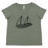 Curvy Collection Women's Fine Jersey V-Neck Tee Thumbnail