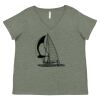 Curvy Collection Women's Fine Jersey V-Neck Tee Thumbnail
