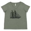 Curvy Collection Women's Fine Jersey V-Neck Tee Thumbnail