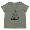 Curvy Collection Women's Fine Jersey V-Neck Tee Thumbnail