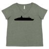 Curvy Collection Women's Fine Jersey V-Neck Tee Thumbnail