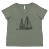Curvy Collection Women's Fine Jersey V-Neck Tee Thumbnail