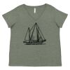 Curvy Collection Women's Fine Jersey V-Neck Tee Thumbnail