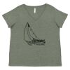 Curvy Collection Women's Fine Jersey V-Neck Tee Thumbnail