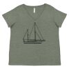 Curvy Collection Women's Fine Jersey V-Neck Tee Thumbnail