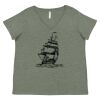 Curvy Collection Women's Fine Jersey V-Neck Tee Thumbnail