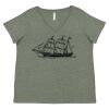 Curvy Collection Women's Fine Jersey V-Neck Tee Thumbnail
