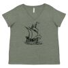 Curvy Collection Women's Fine Jersey V-Neck Tee Thumbnail