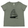 Curvy Collection Women's Fine Jersey V-Neck Tee Thumbnail