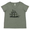 Curvy Collection Women's Fine Jersey V-Neck Tee Thumbnail