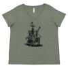 Curvy Collection Women's Fine Jersey V-Neck Tee Thumbnail