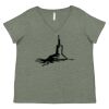 Curvy Collection Women's Fine Jersey V-Neck Tee Thumbnail