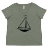 Curvy Collection Women's Fine Jersey V-Neck Tee Thumbnail