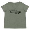 Curvy Collection Women's Fine Jersey V-Neck Tee Thumbnail