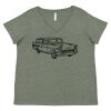 Curvy Collection Women's Fine Jersey V-Neck Tee Thumbnail