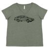 Curvy Collection Women's Fine Jersey V-Neck Tee Thumbnail