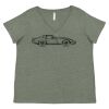 Curvy Collection Women's Fine Jersey V-Neck Tee Thumbnail