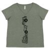 Curvy Collection Women's Fine Jersey V-Neck Tee Thumbnail