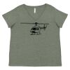 Curvy Collection Women's Fine Jersey V-Neck Tee Thumbnail