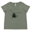 Curvy Collection Women's Fine Jersey V-Neck Tee Thumbnail