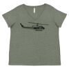 Curvy Collection Women's Fine Jersey V-Neck Tee Thumbnail