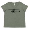 Curvy Collection Women's Fine Jersey V-Neck Tee Thumbnail