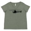 Curvy Collection Women's Fine Jersey V-Neck Tee Thumbnail