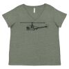 Curvy Collection Women's Fine Jersey V-Neck Tee Thumbnail