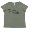 Curvy Collection Women's Fine Jersey V-Neck Tee Thumbnail