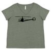 Curvy Collection Women's Fine Jersey V-Neck Tee Thumbnail
