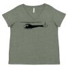 Curvy Collection Women's Fine Jersey V-Neck Tee Thumbnail