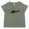 Curvy Collection Women's Fine Jersey V-Neck Tee Thumbnail