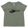 Curvy Collection Women's Fine Jersey V-Neck Tee Thumbnail