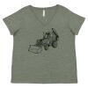 Curvy Collection Women's Fine Jersey V-Neck Tee Thumbnail