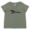 Curvy Collection Women's Fine Jersey V-Neck Tee Thumbnail