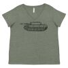 Curvy Collection Women's Fine Jersey V-Neck Tee Thumbnail