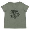 Curvy Collection Women's Fine Jersey V-Neck Tee Thumbnail