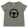 Curvy Collection Women's Fine Jersey V-Neck Tee Thumbnail