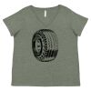 Curvy Collection Women's Fine Jersey V-Neck Tee Thumbnail